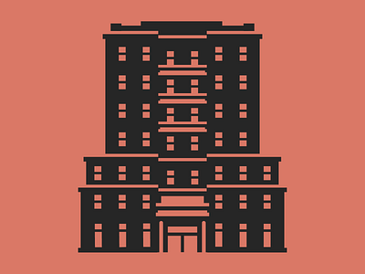 Pre-War Apartment Building Icon architecture building design icon icons illustration newyorkcity nyc urban vector