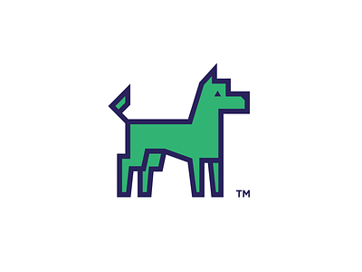 "Digit" for Standing Dog™ animal dog illustration logo mark