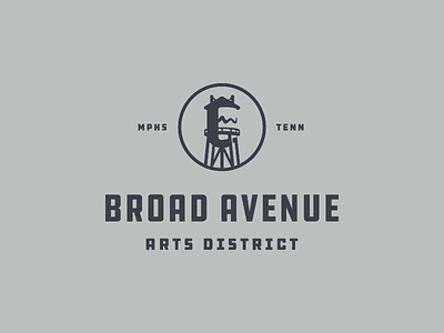 Broad Avenue Arts District Logo arts district logo water tower watertower