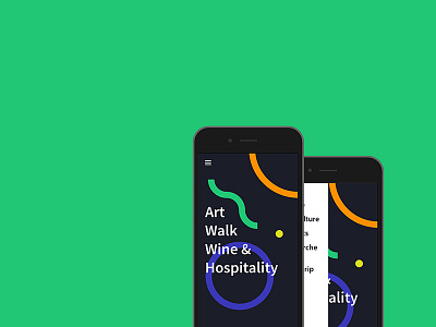 Art Walk & Wine app art graphic js marche ui ux walk wine