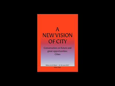 New Vision architecture city conference festival graphic design manifesto typography