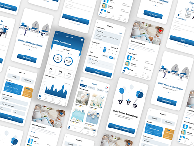 Dairy Farm Management App app dairy app ui design dairy farm dairy farm management app design farm ui screens ui ui design