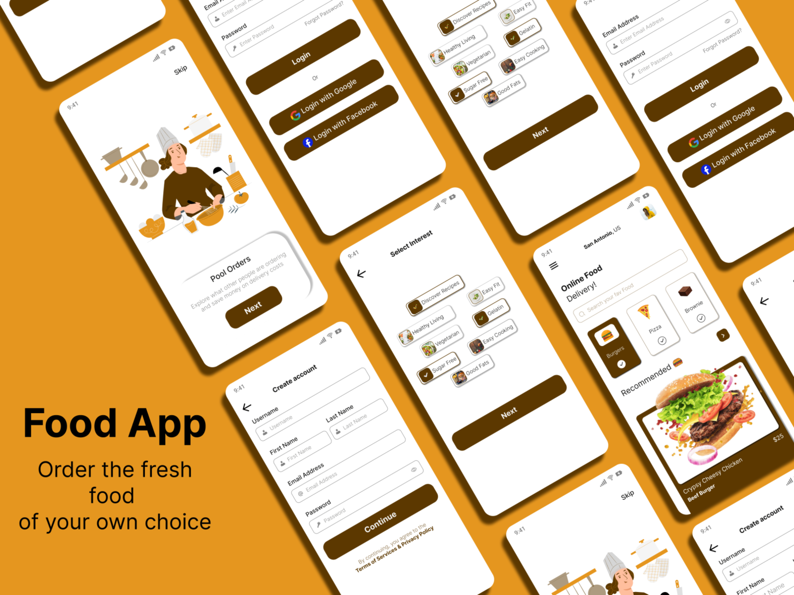 Food App design - Figma by Aiman Shahid on Dribbble
