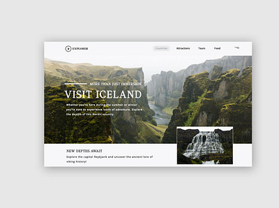 Travel Landing page clean ui design ui ui patterns uidesign ux webdesign