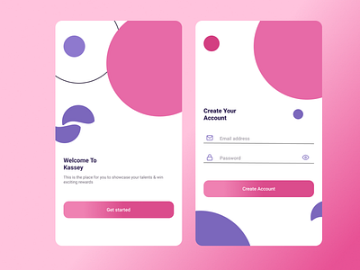 Get started screen app branding design typography ui ux