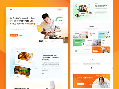 Landing page for chef personal marketing platform. UI/UX Design branding design graphic design illustration landing landing page landing page design ui ui design ui ux design uidesign uiux uiuxdesign ux ux design uxdesign web web design webdesign