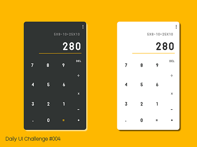 UIdaily Challenge #004 adobe black and white calculator clean design designs flat minimal toronto ui ux