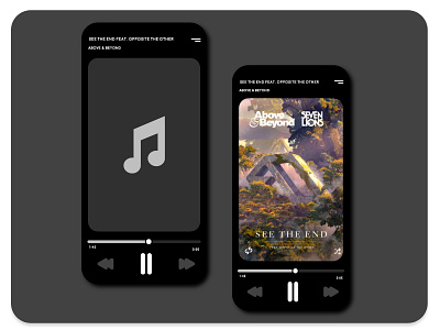 Daily Ui Music Player v2 appdesign appui clean dark mode dribble music app rebound ui uidesigner visual design