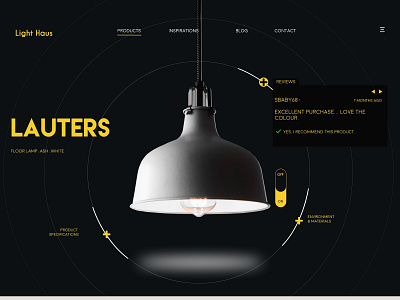 Product Page: Light Fixture dark theme design dribbble light fixtures page product toronto ui