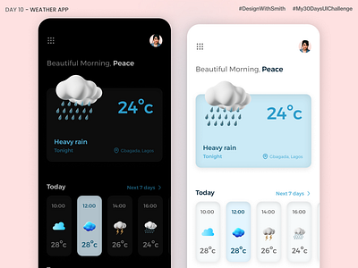 Weather app app design ui ux