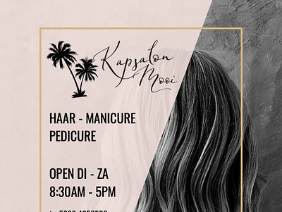 Flyer - Hairdresser Kapsalon Mooi branding brochure flyer graphic design