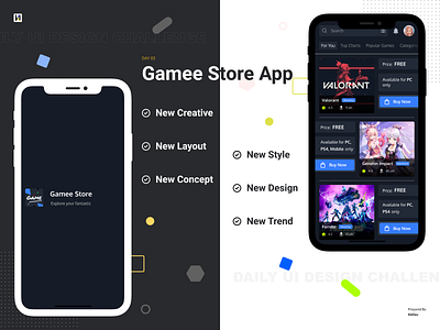Gamee Store App app ui design e commerce game game dashboard game store game ui design mobile app design ui