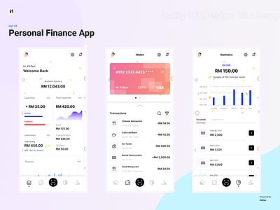 Personal Finance App bank card banking finance finance app financial app investment personal finance app ui