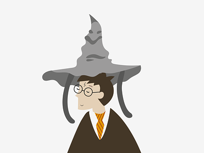 A series of illustrations dedicated to Harry Potter adobe illustrator design fanart fantasy graphic design harry potter illustration sorting hat