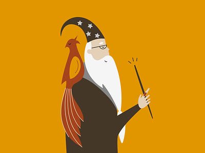 A series of illustrations dedicated to Harry Potter adobe illustrator character design dumbledore fanart fantasy graphic design harry potter illustration phoenix