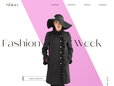 Fashion week - Design concept branding design typography ui web