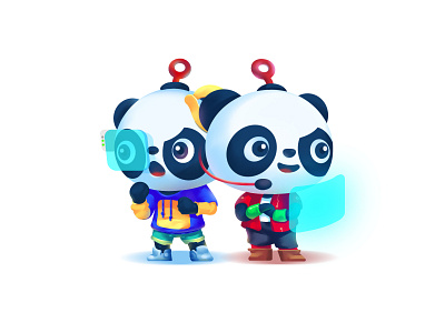 K12's IP,Panda UU branding design illustration