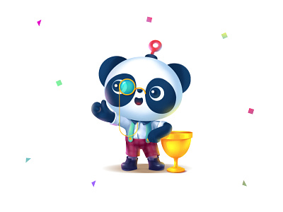 K12's IP: Panda UU design emoji illustration logo ui 对抗