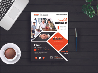 Business Flyer Mockup Design beautiful design business flyer design creative design design flyer design mockup flyer design modern design