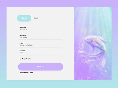 Sign Up Design beautiful design creative design design illustration modern design sign up design ux design