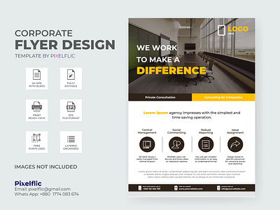 Corporate Flyer Design Template ads advertisement design branding business flyer corporate flyer design design flyer design flyer design template graphic design illustration logo social media ads social media flyer social media poster vector design vector template