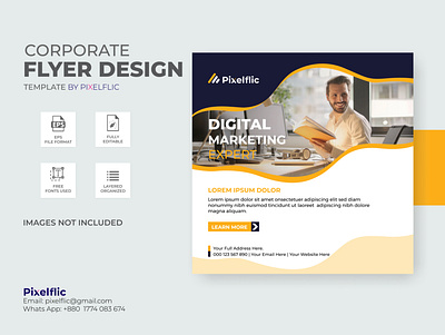 Corporate Flyer Design Template ads advertisement design branding business flyer corporate flyer design facebook post design illustration instagram post design logo poster design social media flyer social media post design vector