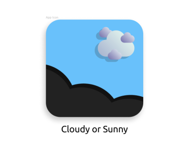 Daily UI 005 - App Icon 005 aesthetic app app icon blue cloud clouds cloudy daily ui dailyui icon icons ios iphone sun ui weather