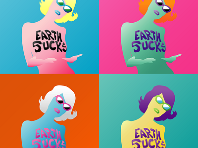 Earth Sucks adobe illustrator andy warhol art daily design illustration digital art earth sucks graphic art graphic design graphic illustration illustration pop art popart style