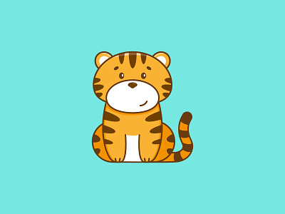Cartoon Tiger baby branding brend cartoon character design graphic design illustration line logo tiger vector