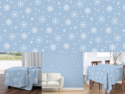 Winter seamless pattern with snowflakes