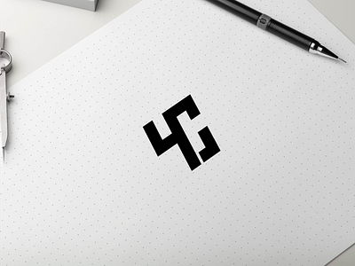 4c monogram concept logo