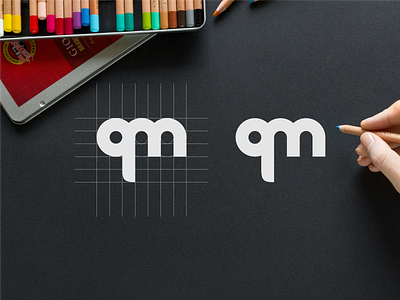 QM monogram concept logo