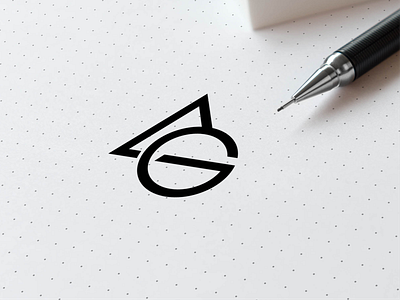 AG monogram concept logo app branding design icon illustration logo typography vector