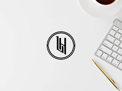 LH monogram concept logo app branding design icon illustration logo typography vector