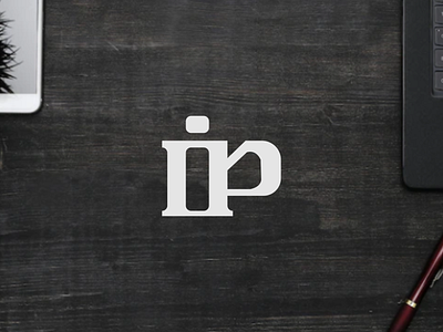 IP logo concept app branding design icon illustration logo typography vector
