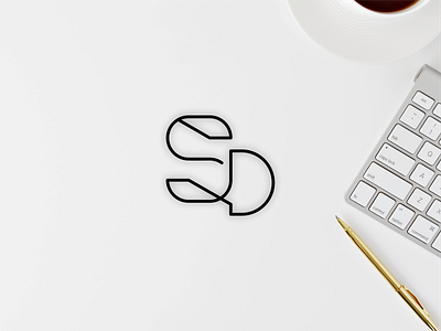 SD logo concept app branding design icon illustration logo typography vector