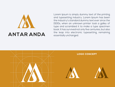 AA logo concept app branding design icon illustration logo typography vector