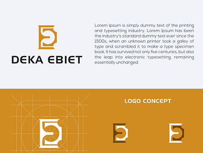 DE logo concept app branding design icon illustration logo typography vector