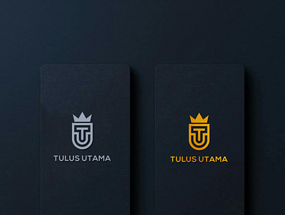 TU Crown logo concept app branding design icon illustration logo typography vector
