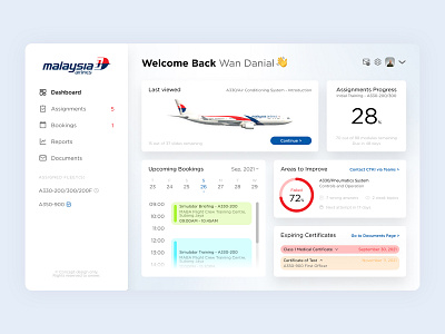 Pilot Training Dashboard - Concept