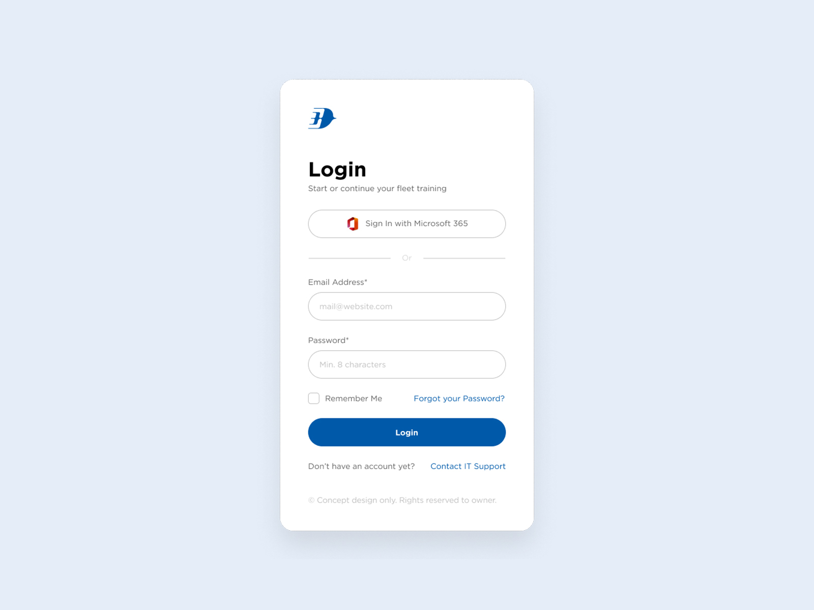 Pilot Training Login Screen - Concept by Wan Danial on Dribbble