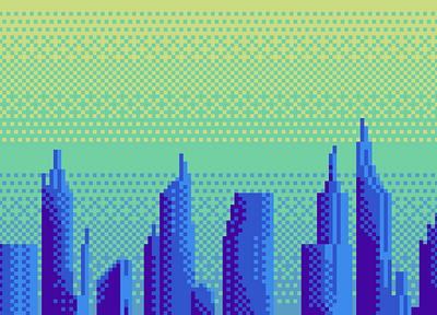 City Skyline illustration pixel art