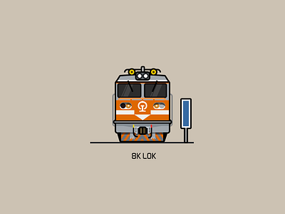 8k blue illustration locomotive orange rail railway train