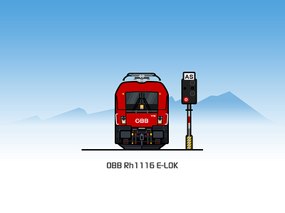 OBB 1116 E-lok locomotive train