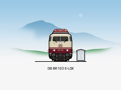 DB Br103 E-lok locomotive train