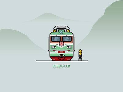 SS3B E-lok locomotive train