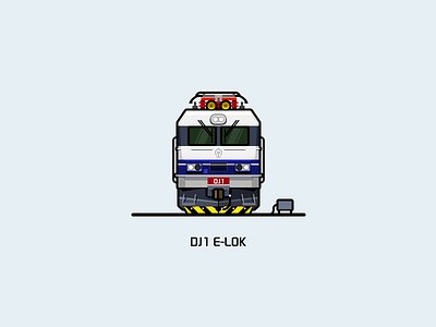 DJ1 E-lok blue illustration locomotive rail railway train white