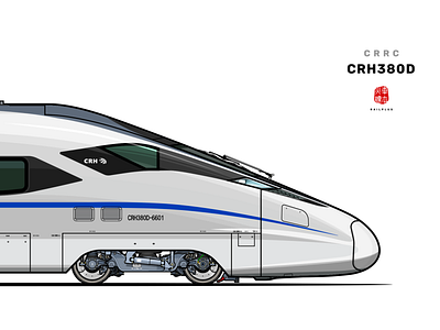 CRH380D blue illustration rail train