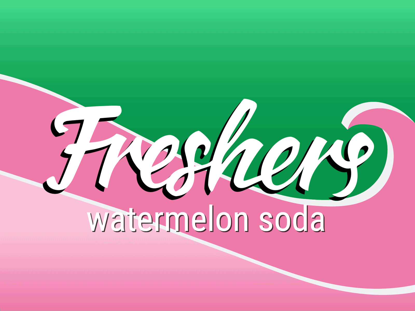 Freshers Watermelon Soda Logo Design adobe illustrator brand logo branding colourful design graphic design logo pattern stationery vector