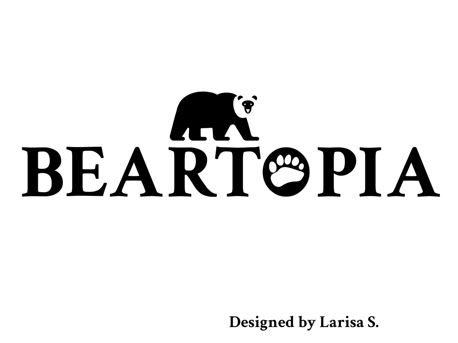 Beartopia adobe illustrator adobe photoshop bear black and white brand logo branding clean cute design graphic design logo logomark logotype monochrome simple vector